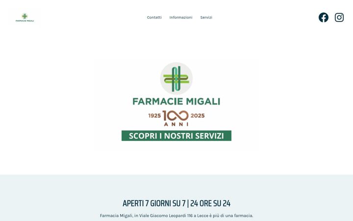 Screenshot of farmaciamigali.it