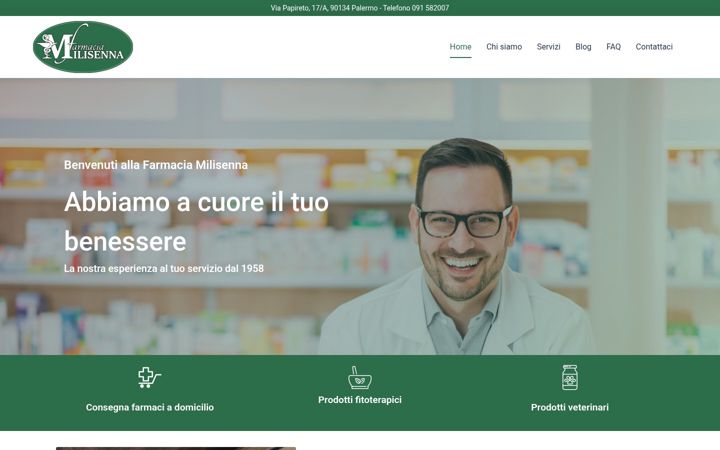 Screenshot di farmaciamilisenna.it