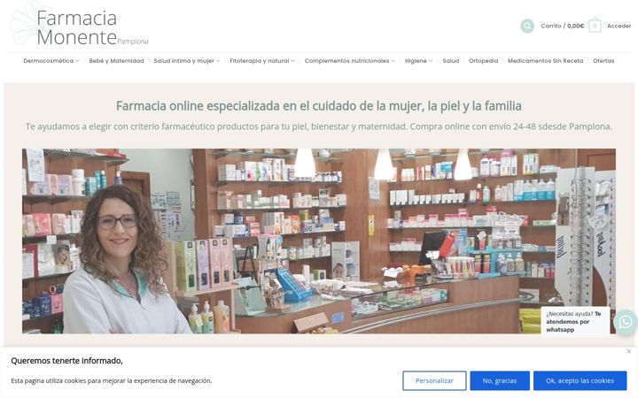 Screenshot of farmaciamonente.com