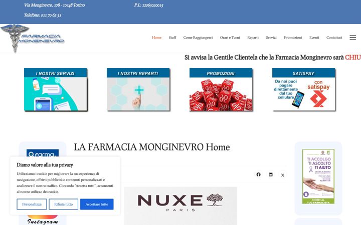 Posnetek zaslona farmaciamonginevro.it