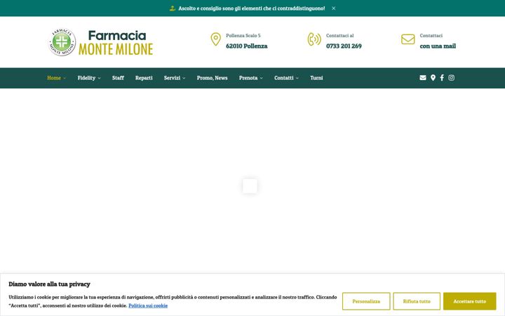 Posnetek zaslona farmaciamontemilone.it