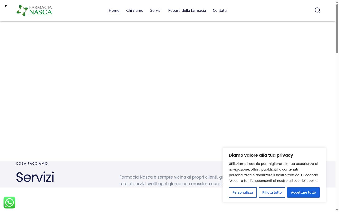 Captura de ecrã do banner de consentimento apresentado antes de qualquer interação