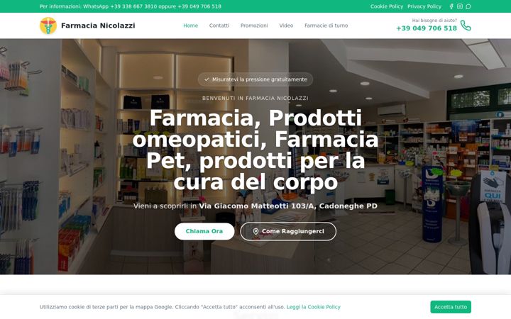 Screenshot of farmacianicolazzi.it