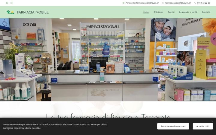 Screenshot of farmacianobile.ch
