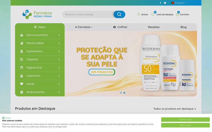 Screenshot of farmacianovadamaia.pt