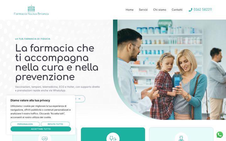 Screenshot of farmacianuovabrianza.it