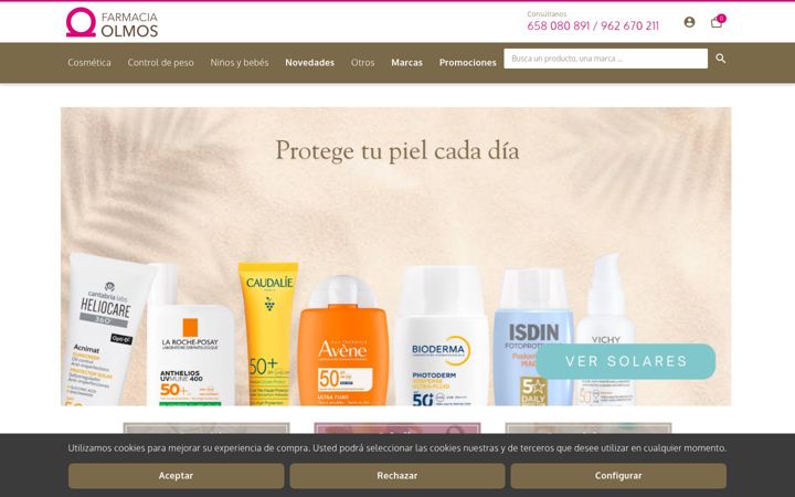 Screenshot di farmaciaolmos.es