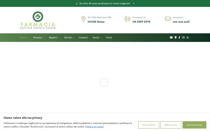 Captura de ecrã de farmaciaonofri.it
