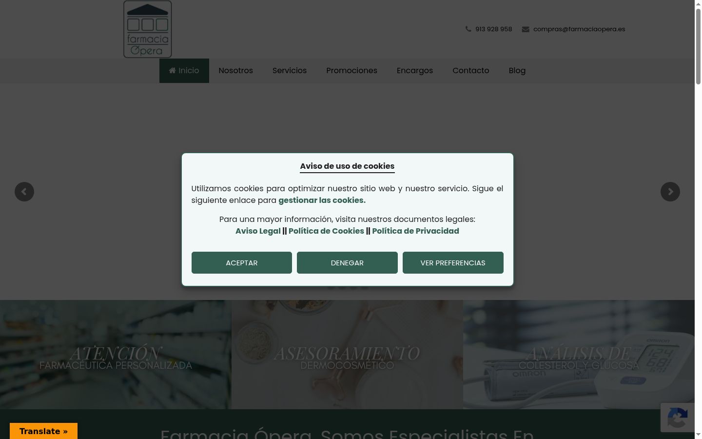 Screenshot des Einwilligungsbanners vor jeglicher Interaktion