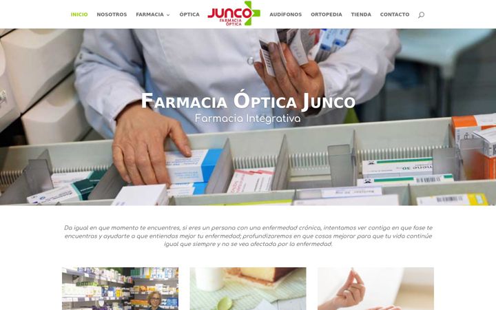 Screenshot of farmaciaopticajunco.es