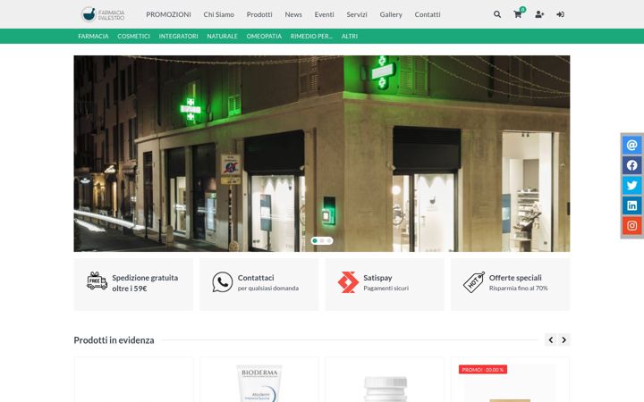 Screenshot of farmaciapalestro.it