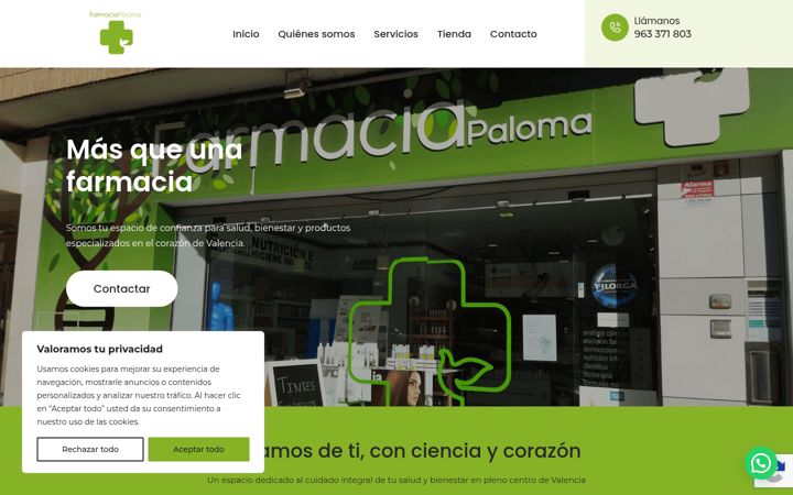 Képernyőkép: farmaciapaloma.es