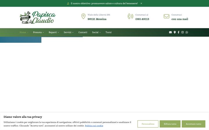 Captura de ecrã de farmaciapapiscamessina.it