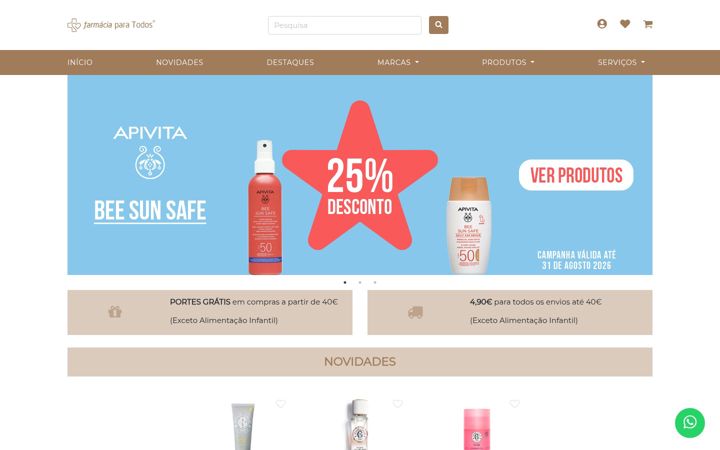 Screenshot of farmaciaparatodos.pt