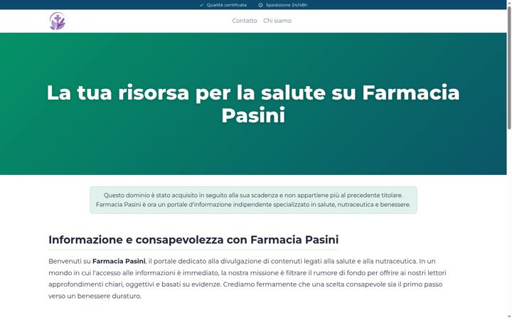 Screenshot of farmaciapasini.net