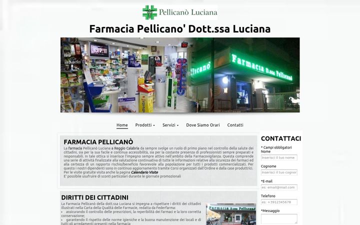 Ekraanipilt saidist farmaciapellicanoluciana.it