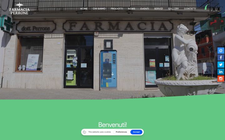 Ekraanipilt saidist farmaciaperroneaugusto.it