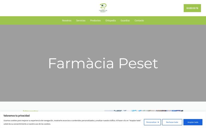 Screenshot of farmaciapeset.com