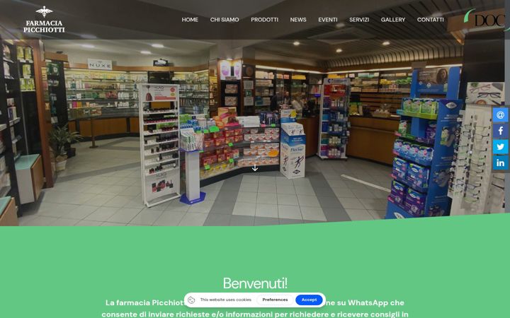 Ekraanipilt saidist farmaciapicchiotti.it