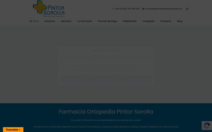 Screenshot of farmaciapintorsorolla.com