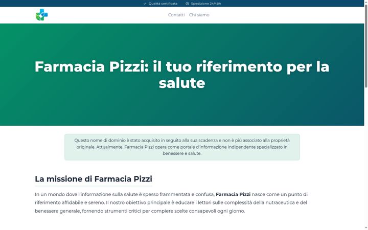 Screenshot of farmaciapizzi.com
