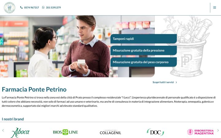 Ekraanipilt saidist farmaciapontepetrino.it