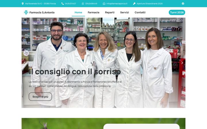 Screenshot of farmaciaporcia.it