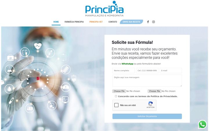 Screenshot of farmaciaprincipia.com.br