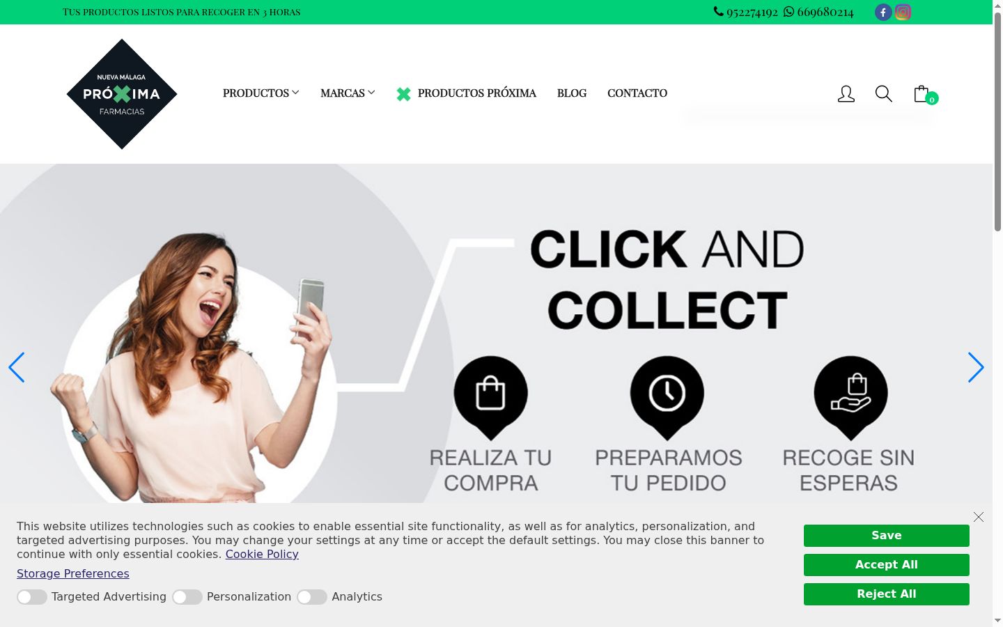 Screenshot of the consent banner shown before any interaction