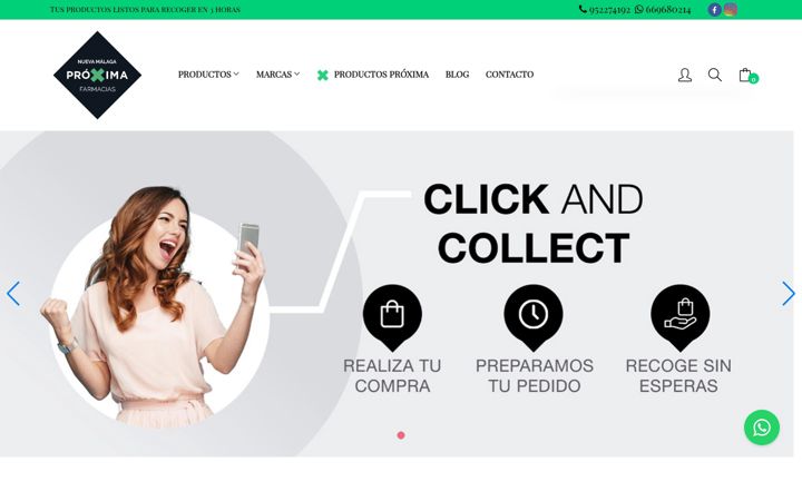 Screenshot of farmaciaproximanuevamalaga.es
