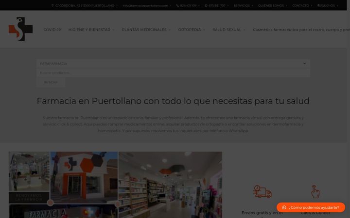 Screenshot of farmaciapuertollano.com