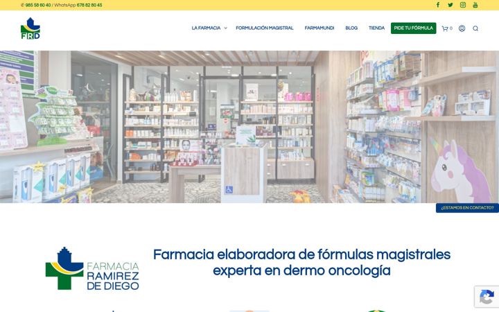 Screenshot of farmaciaramirezdediego.com