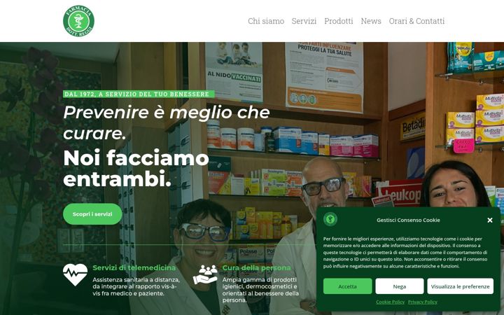 Zrzut ekranu farmaciareggi.it