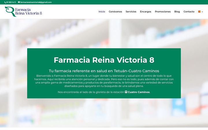 Screenshot of farmaciareinavictoria8.com