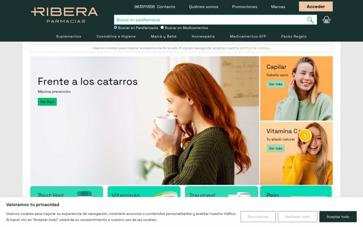Screenshot του farmaciaribera.es