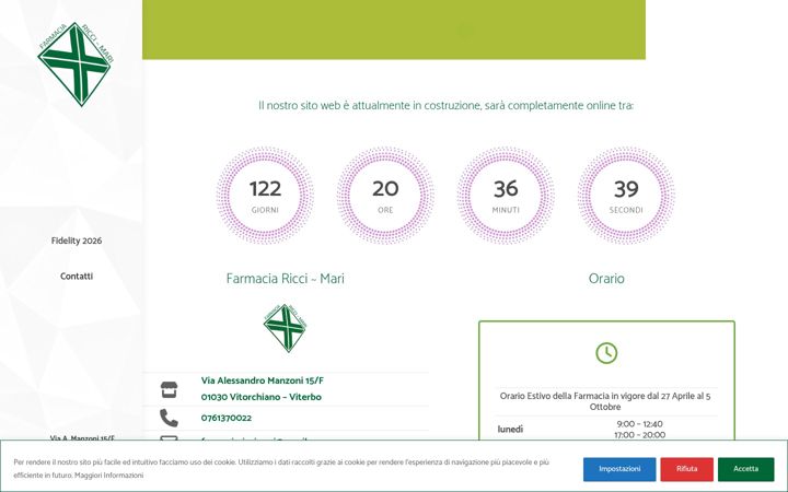 Zrzut ekranu farmaciariccimari.it