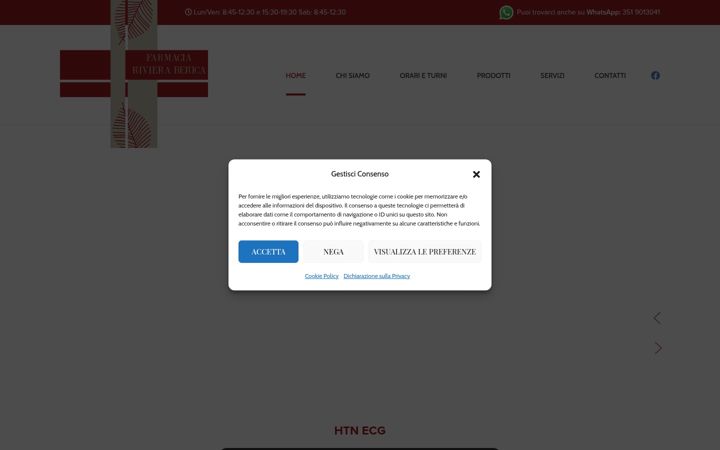 Screenshot of farmaciarivieraberica.it