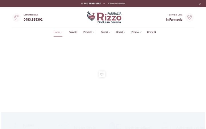 Screenshot of farmaciarizzoserena.it
