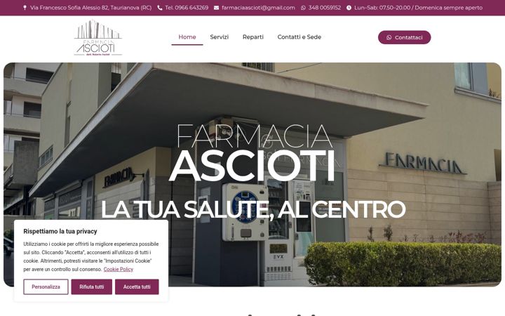 Screenshot of farmaciarobertoascioti.com