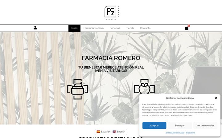 Screenshot of farmaciaromeroalicante.com