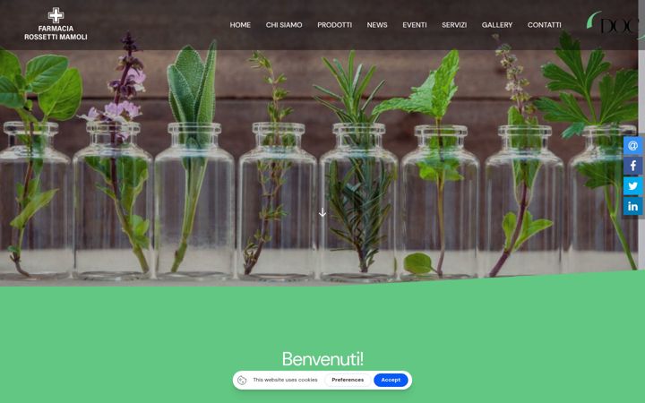 Screenshot of farmaciarossettimamoli.it