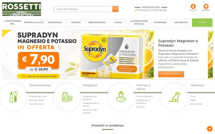 Screenshot of farmaciarossettisas.it