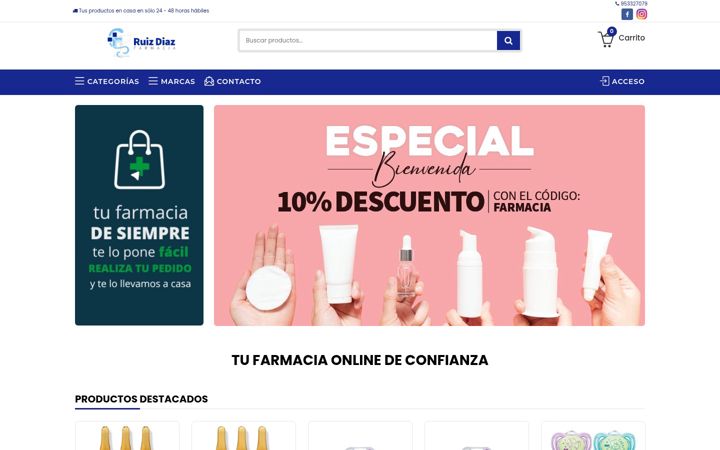 Screenshot of farmaciaruizdiaz.com