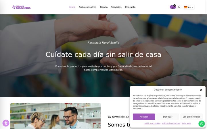 Screenshot of farmaciaruralsheila.es