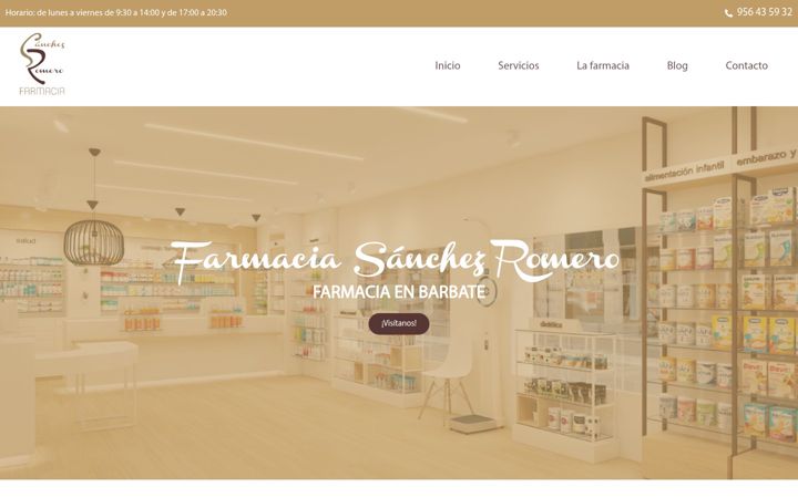 Screenshot of farmaciasanchezromero.es