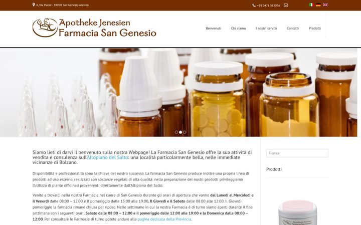 Zrzut ekranu farmaciasangenesio.it
