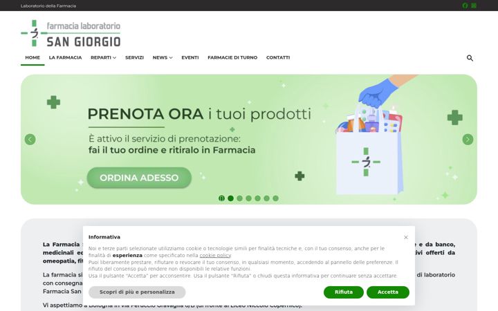 Screenshot of farmaciasangiorgiobologna.it