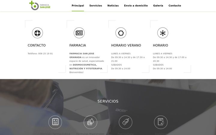 Screenshot di farmaciasanjose.es