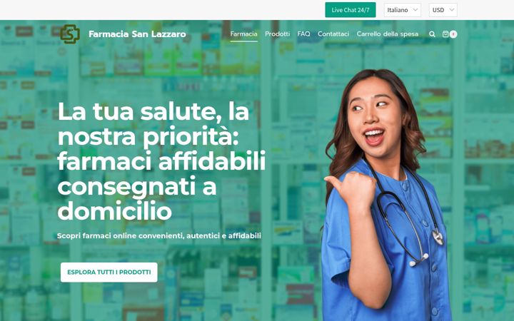 Zrzut ekranu farmaciasanlazzaro.it