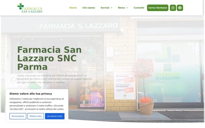 Screenshot of farmaciasanlazzaroparma.it